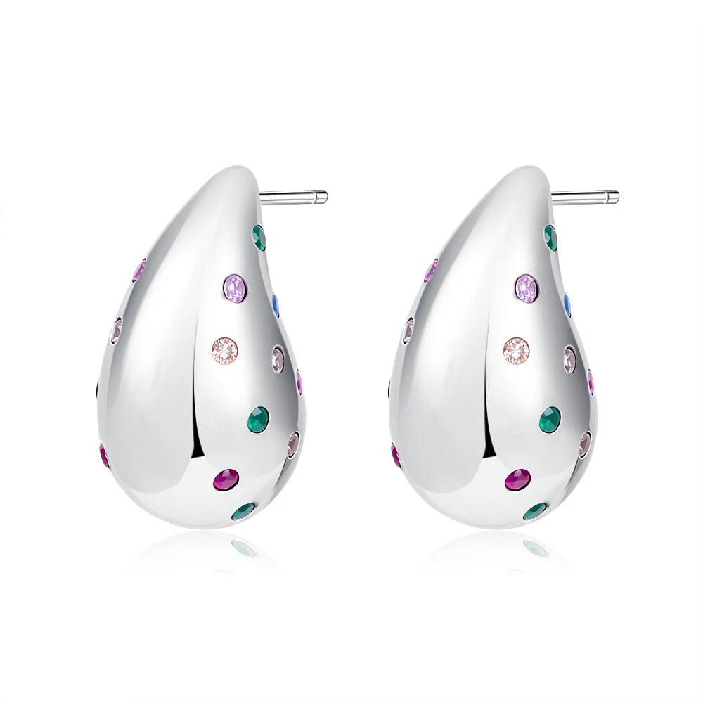 925 Silver Butterfly Cherry Stud Earrings | Fine Jewelry Gift for Women lifestyle view