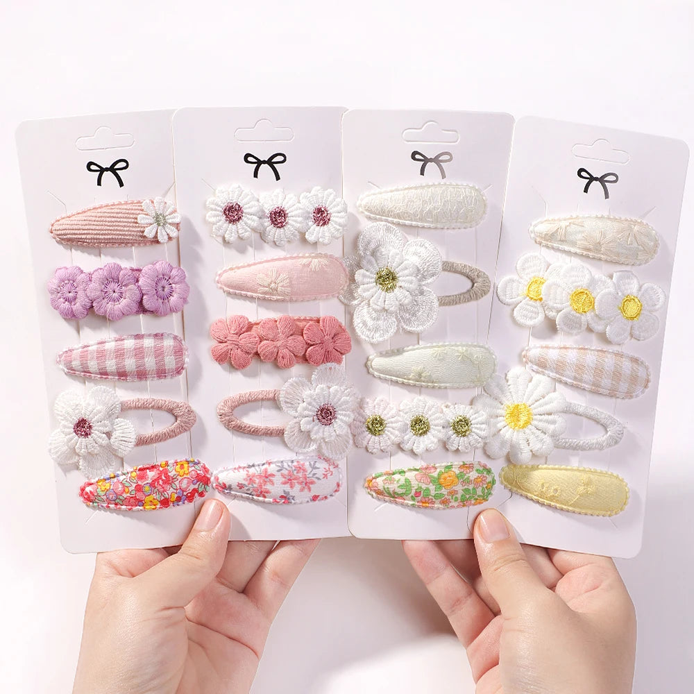 5Pcs BB Clips Set Toddler Baby Girls Hair Clips Children Barrettes Ins Sweet Daisy Hair detail view