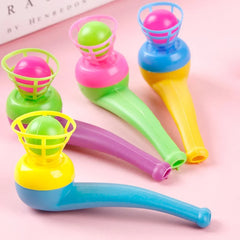 5/10PCS Blow Pipe & Balls Blow Blowing Outdoors Toys Sports Games Gift Plastic Pipe B alternate view