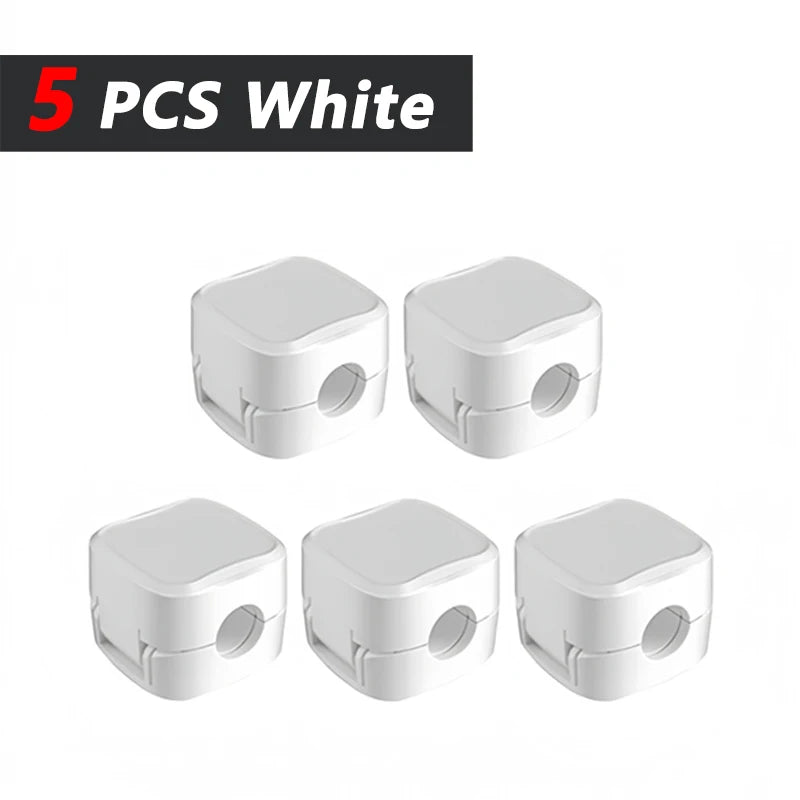 iLMH Non-magnetic Strong Cable Clips Adjustable Cord Holder, Adhesive Under Desk Mgmt Or detail view