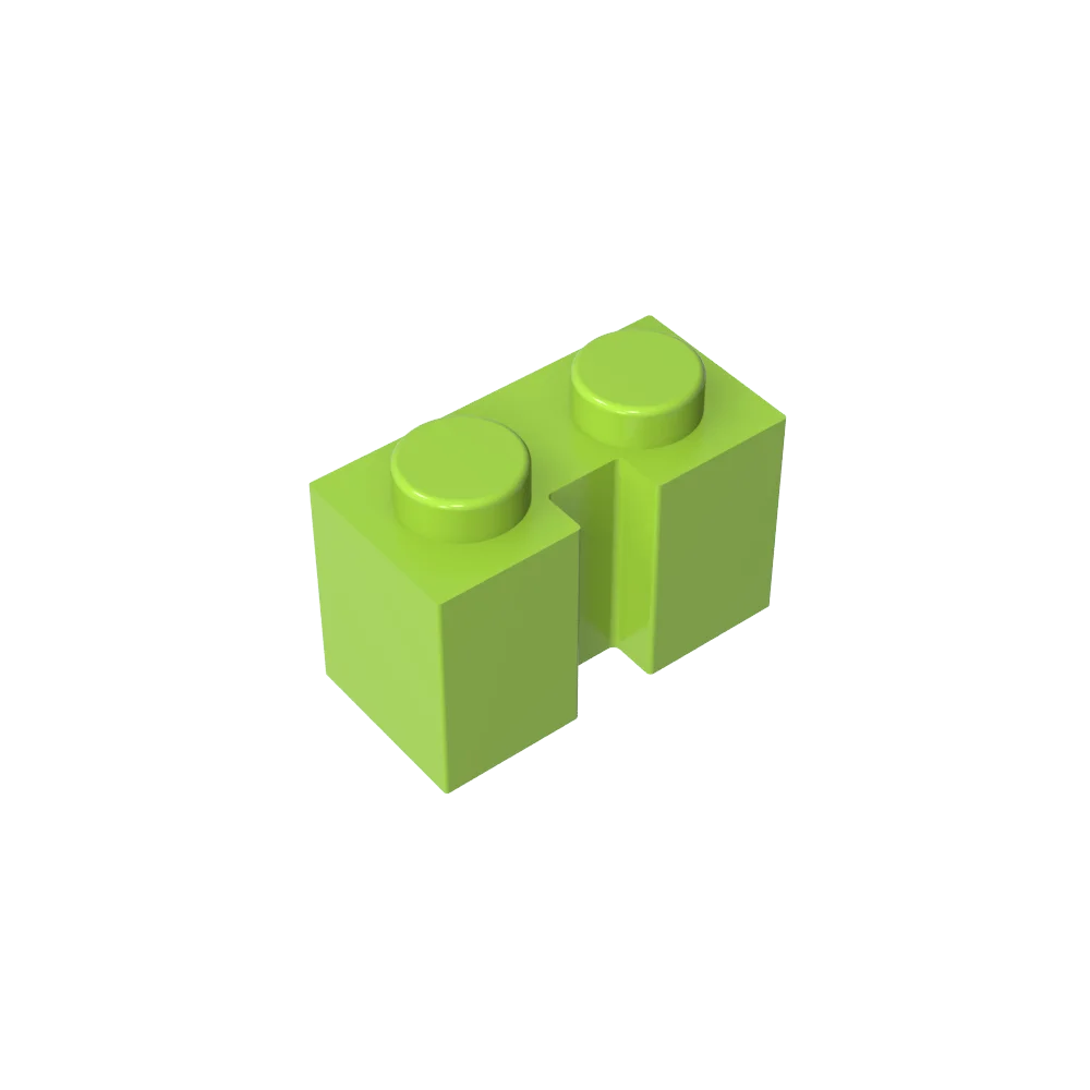 Gobricks GDS-798 Brick 1x2 with Groove | Compatible Building Block for DIY Sets close-up view
