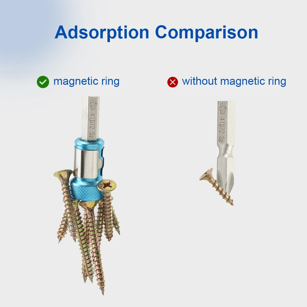 Magnetic Screw Ring | Powerful Bit Holder for 1/4 Inch Screwdrivers close-up view