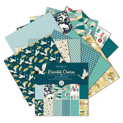 12-Sheet Crane Craft Paper Pads | Origami & Scrapbooking Background Paper Set