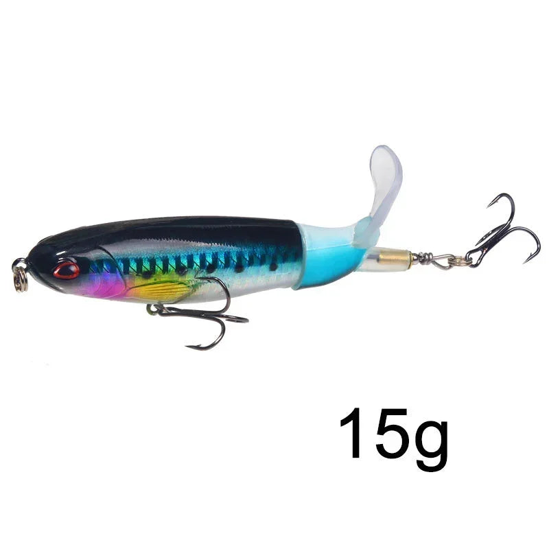 1 Pcs 10cm/14cm Topwater Fishing Lure Whopper Popper Artificial Bait Hard Plopper Sof lifestyle view