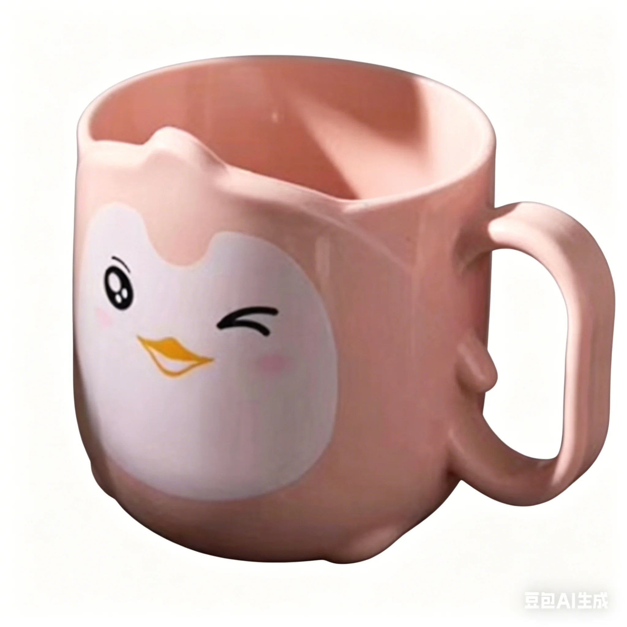 Cartoon Plastic Cup Lightweight And Cute Shatter-Proof Kids Drinking Mug Cup Portable close-up view