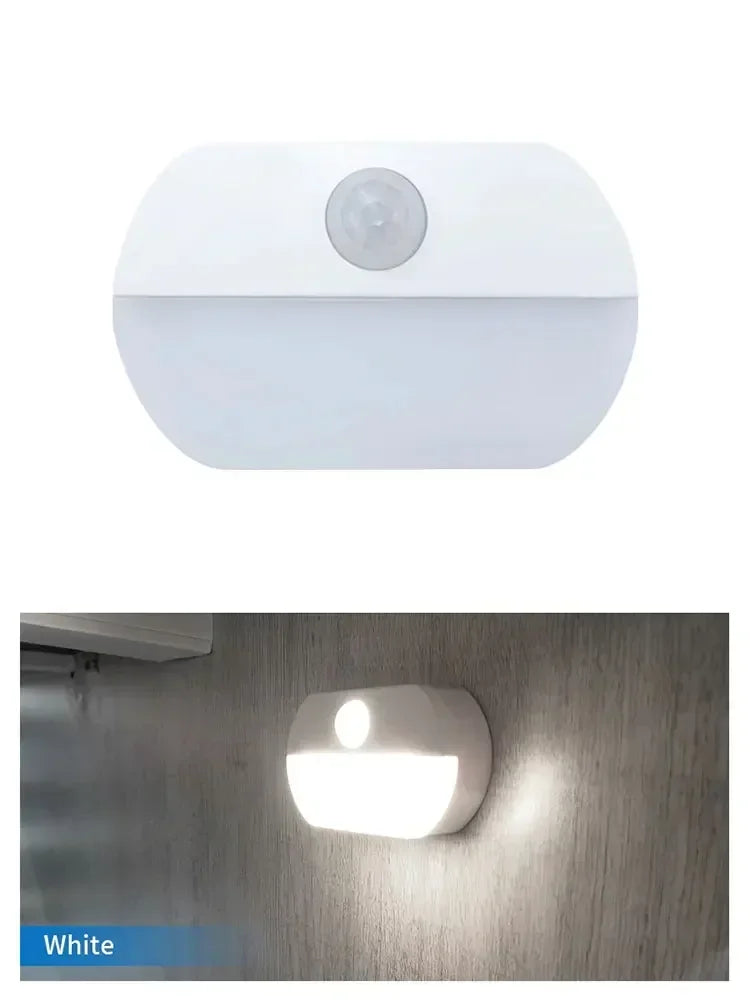 Motion Activated LED Night Light | Stick-on Battery Operated Sensor Lamp for Hallway, alternate view