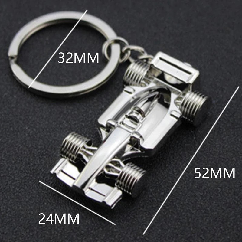 Mini Formula 1 Racing Car Keychain | Zinc Alloy Key Ring for Men alternate view