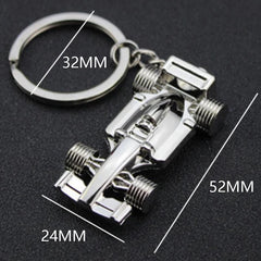 Mini Formula 1 Racing Car Keychain | Zinc Alloy Key Ring for Men alternate view