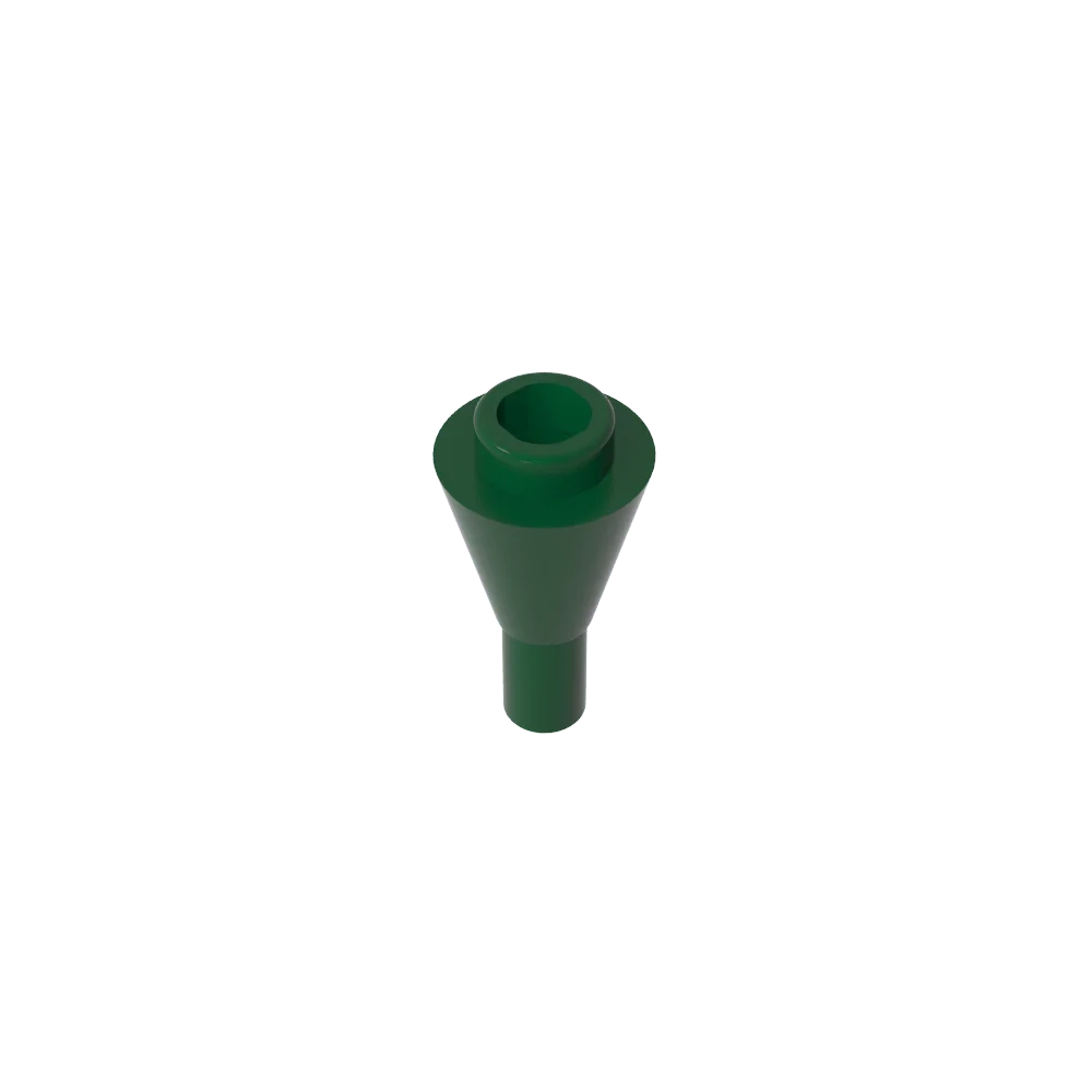 Gobricks GDS-1138 Cone 1 x 1 Inverted with Bar | Building Block for DIY Creations detail view