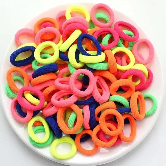 Ponytail Hold Small Hair Tie Rubber Bands Scrunchie Hair close-up view