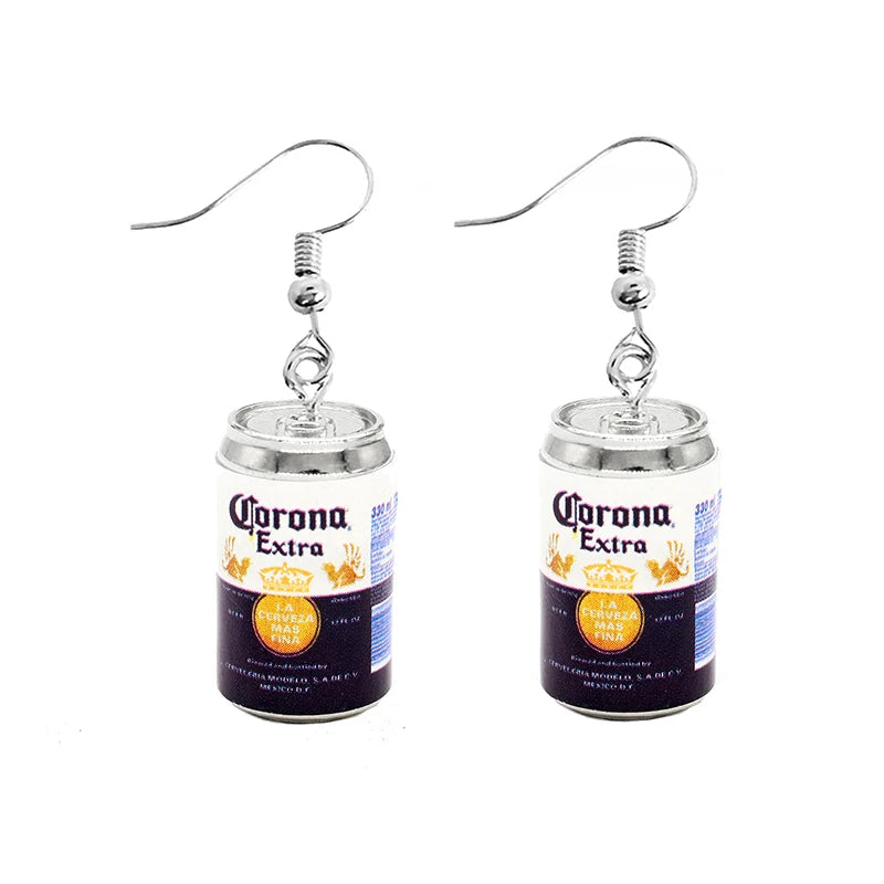Food Drop Earrings Hamburger Pizza Chicken Leg Candy Bottle Resin