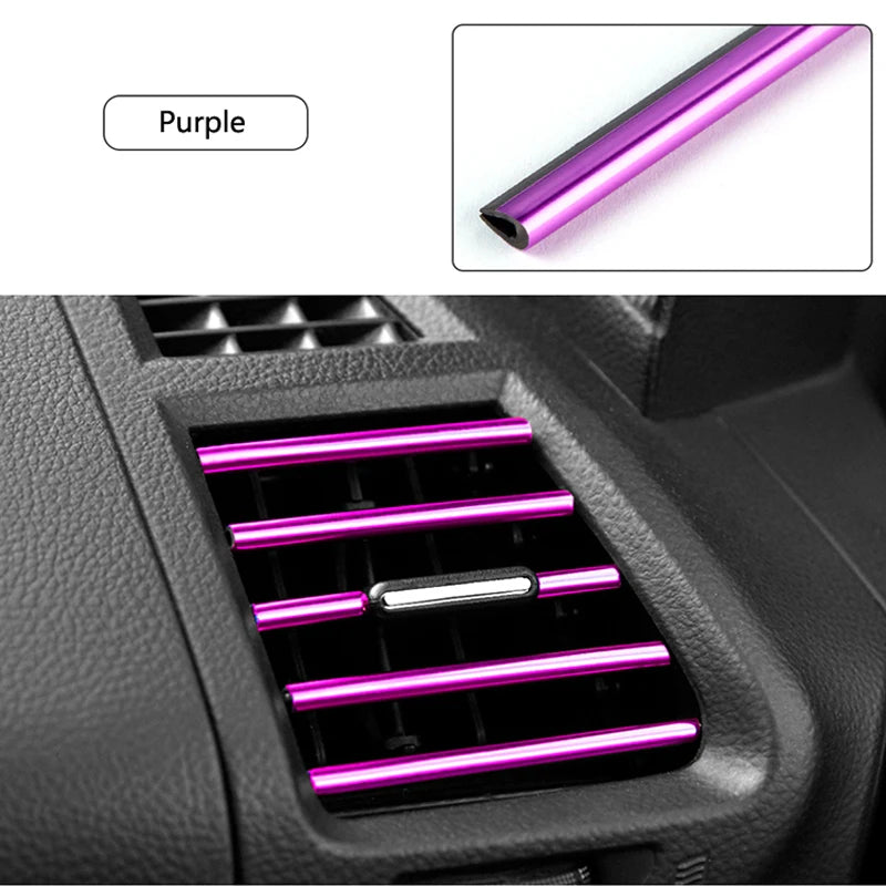 Car Air Conditioner Outlet Decorative Strip 10 Pcs U-Shaped