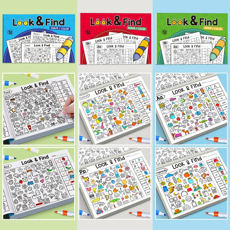 Look and Find Activity Book for Kids with Hidden Objects Focus Attention Practice F additional angle