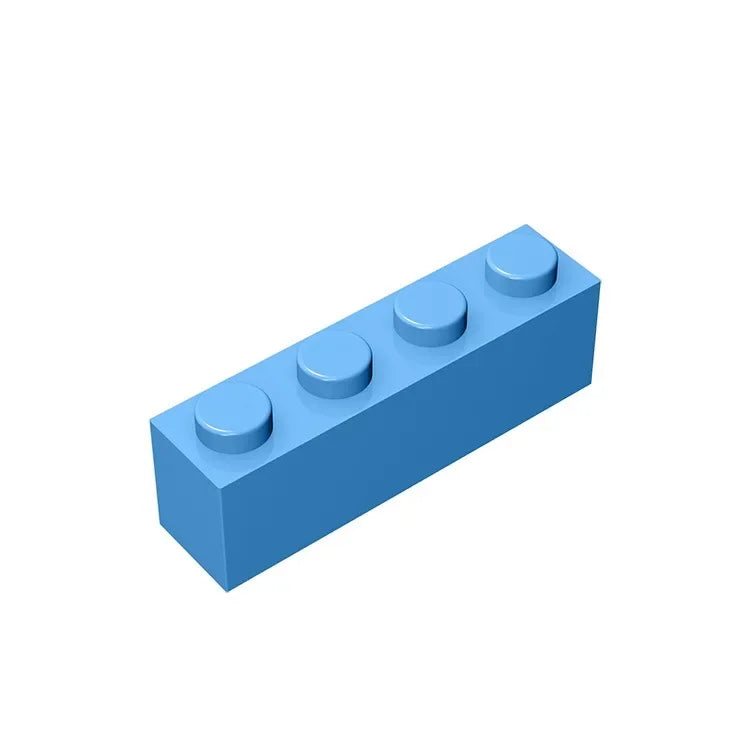 Gobricks GDS-534 Brick 1 x 4 without Bottom Tubes | Compatible Building Block Set additional angle
