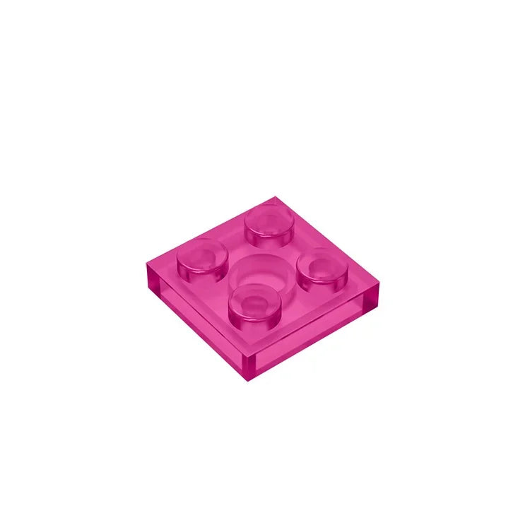 Gobricks Plate 2 x 2 Building Block | Compatible with Lego 3022 close-up view