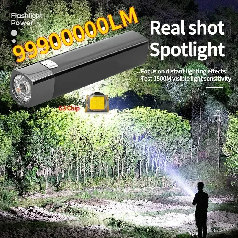 Mini Outdoor Lighting Power Bank Flashlight | 2-in-1 Ultra Bright G3 Tactical LED Fla lifestyle view