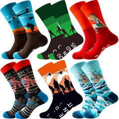 Sock Combed Cotton Funny Men's Big Size Crew Harajuku Hip Hop Thick Long Socks