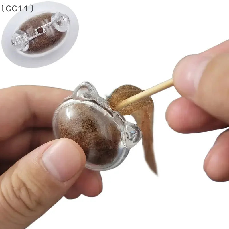〔CC11〕2pcs Pet Hair Keepsake Box Transparent Dog Cat Fur Storage Box For DIY Memorial close-up view
