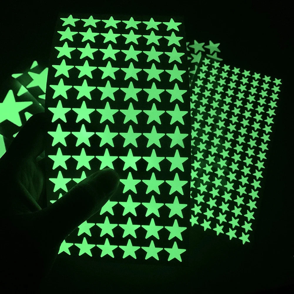 Glow In The Dark 3D Stars Moon Wall Stickers | Creative Luminous Room Decor alternate view
