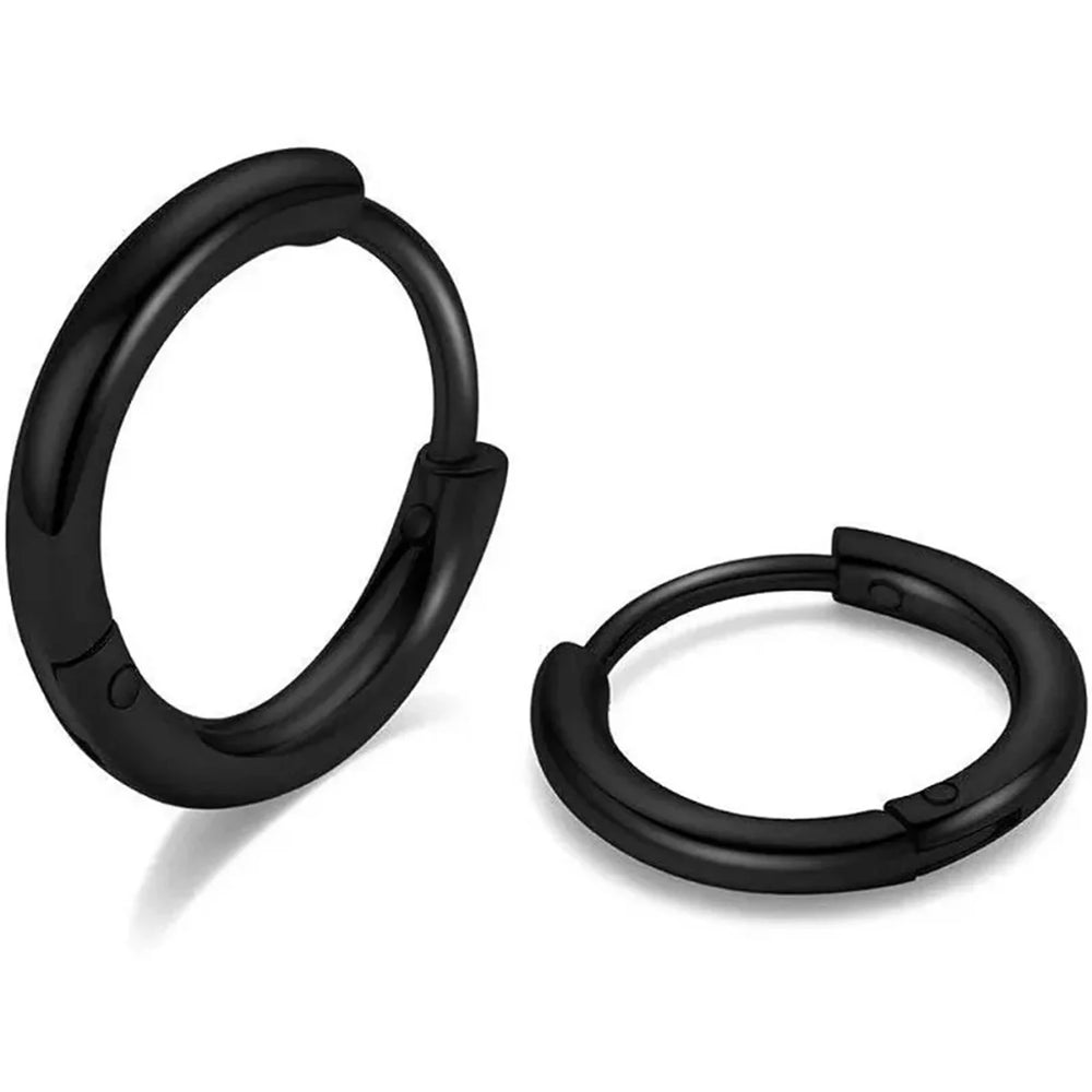316L Stainless Steel Huggie Hoop Earrings | Hypoallergenic Cartilage Piercing Jewel additional angle