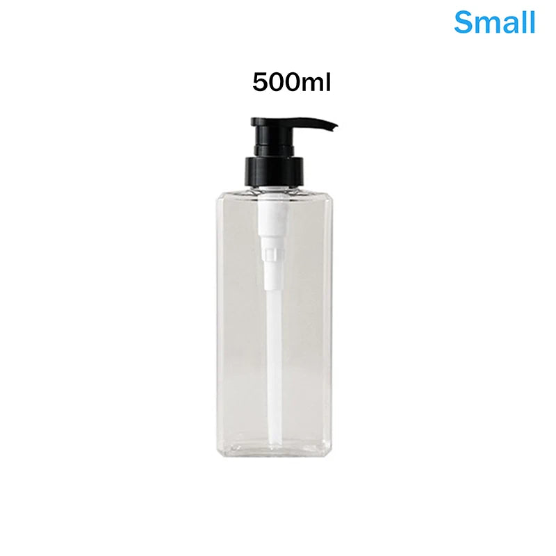 Square Soap Dispenser | Refillable 400/500ml Bathroom Pump Bottle detail view