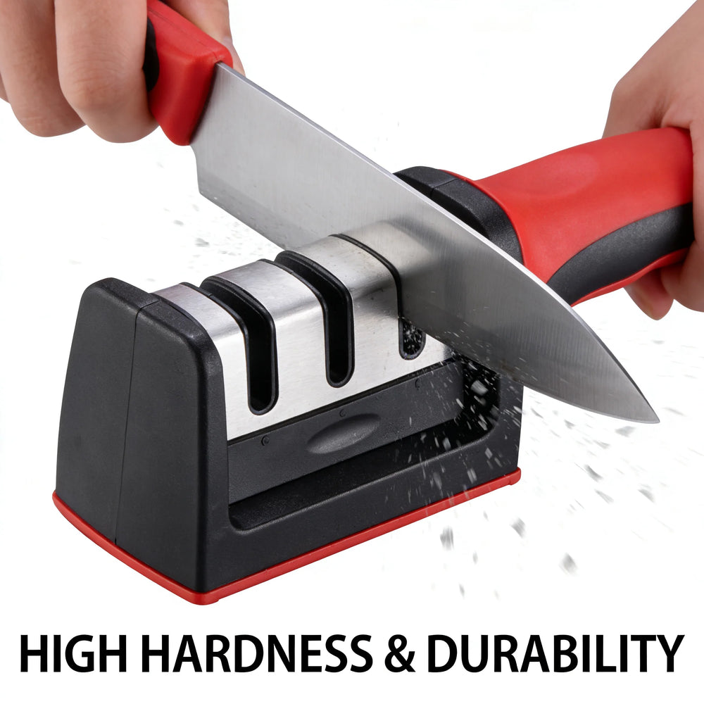 Tungsten Carbide Knife Sharpener | Stainless Steel Kitchen Sharpening Tool lifestyle view
