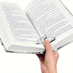 Clear Acrylic Book Page Holder Thumb Reading Helper Reusable Page Spreader Book Holder close-up view