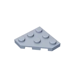 Gobricks GDS-556 Wedge Plate 3 x 3 Cut Corner | Compatible Building Block for DIY detail view