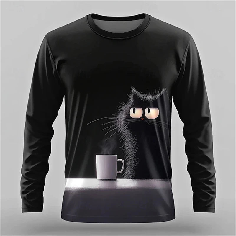 2026 Fun 3D Animal Print Men's T-Shirt Hip-Hop Streetwear Spring Oversized Fashion Cr lifestyle view