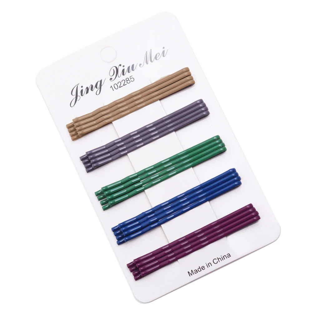 20pcs/lot Colorful Hairpins Metal U-Shaped Hair Clips 6cm Wave Bobby Pins Hairgrip Fo alternate view