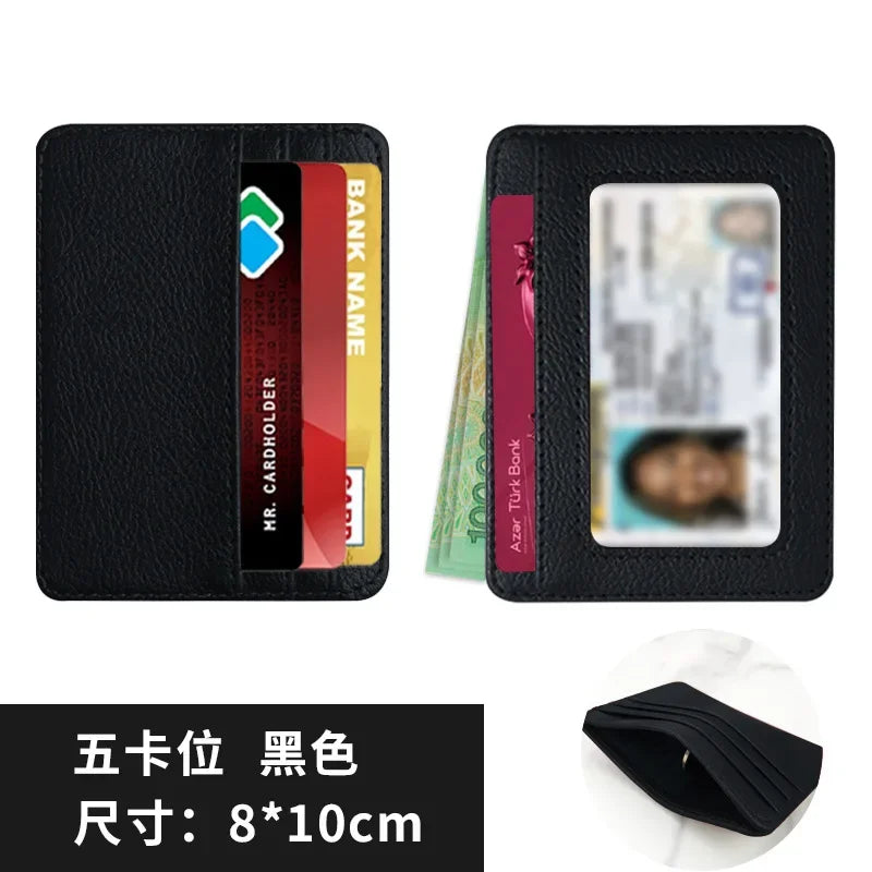 Thin PU Leather Mini Wallet | Slim Bank Credit Card Holder for Men alternate view