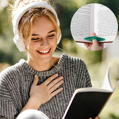 1pc Solid Color Book Page Holder, Creative Portable Thumb Book Page Holder For Reading close-up view