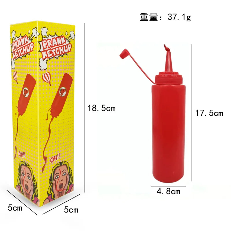 Fake Ketchup Prank Bottle | Realistic Squirt Toy Gag Gift additional angle