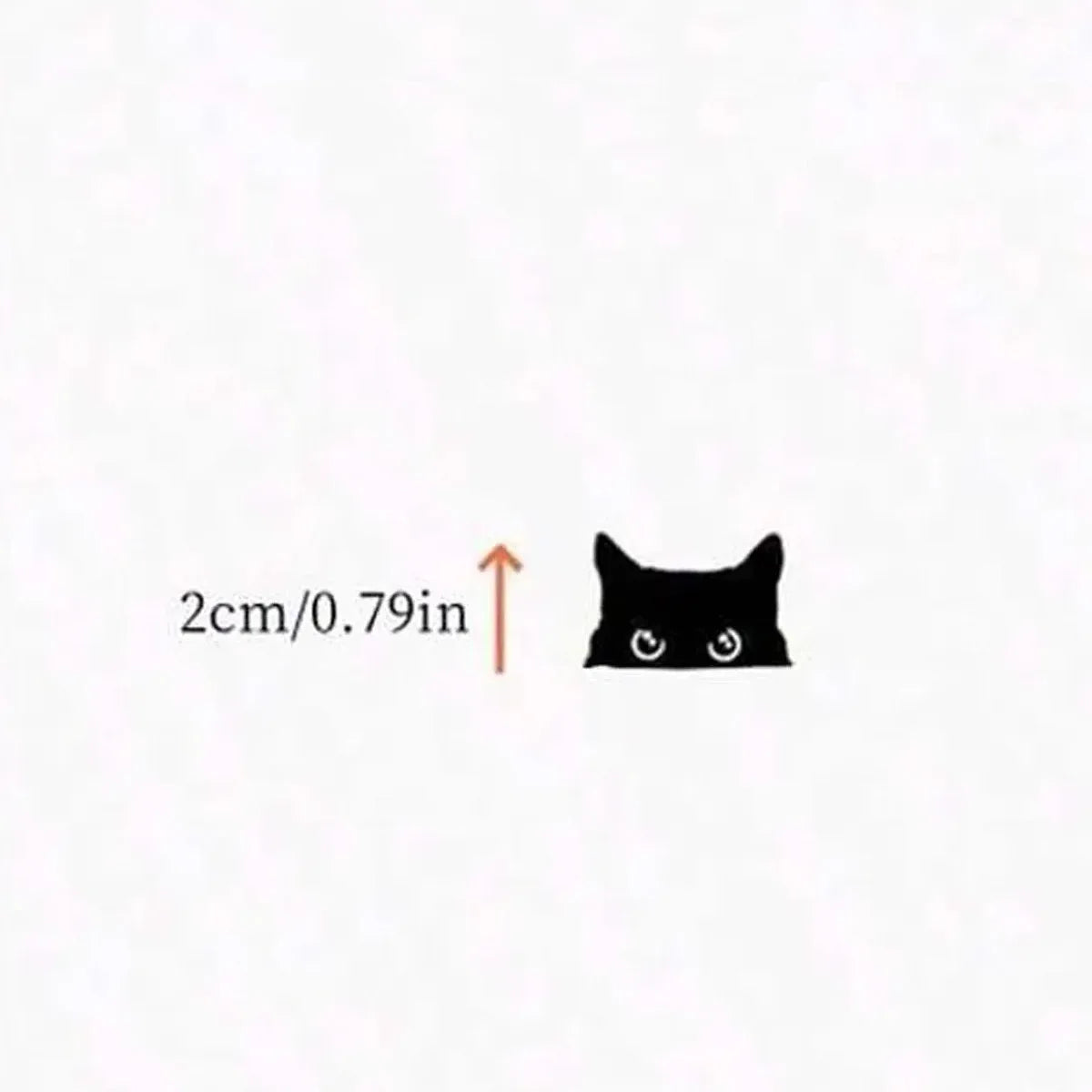 Black Cat Peeker Vinyl Decal detail view