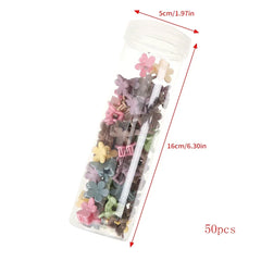 50PCS/Set Cute Hair Claws Small Size Mini Hairpin Hair Clips For Girls Korean Side Cl alternate view
