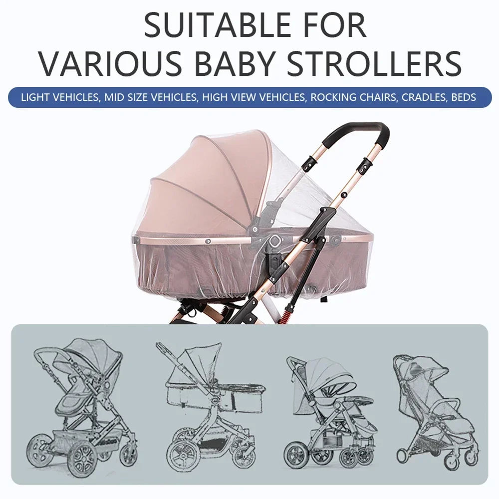 Mosquito Net for Baby Stroller | Summer Insect Shield for Pushchair Cart lifestyle view