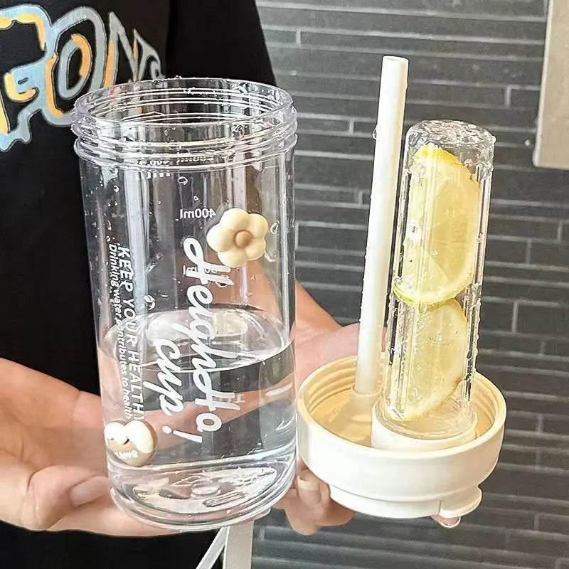 Large Capacity Stylish Plastic Water Cup Portable Student Water Bottle Women's Favori lifestyle view