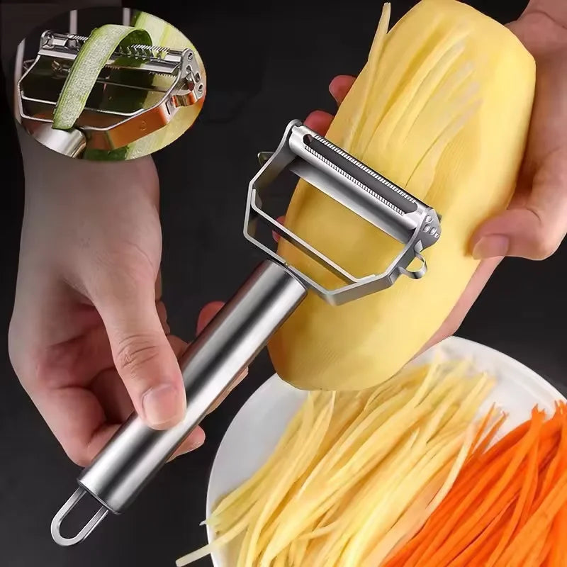 Stainless Steel Double-Head Vegetable Peeler | Multi-Function Kitchen Tool