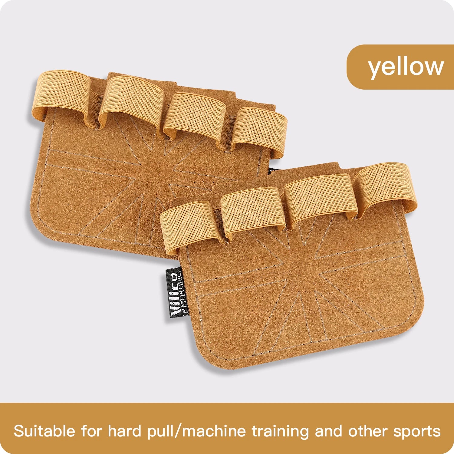 Powerlifting Gym Gloves | Breathable Weightlifting Gloves with Leather Palm Guard for lifestyle view