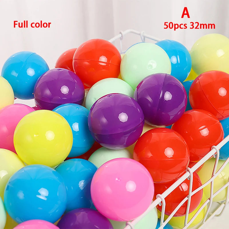 50Pcs Mini 32MM Clear Transparency Plastic Capsule Toy Surprise Ball Tiny Container Ma close-up view