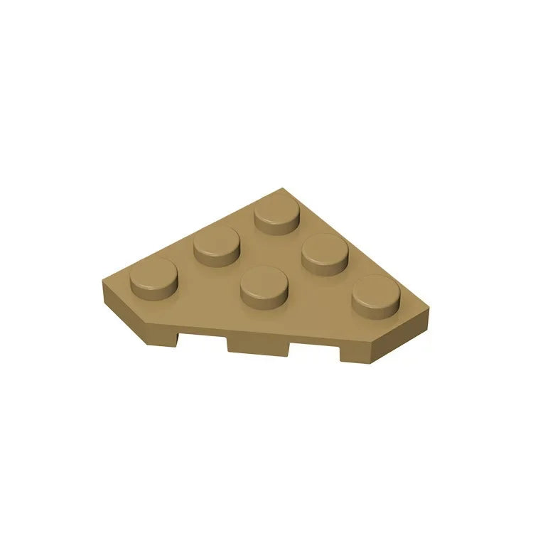 Gobricks GDS-556 Wedge Plate 3 x 3 Cut Corner | Compatible Building Block for DIY