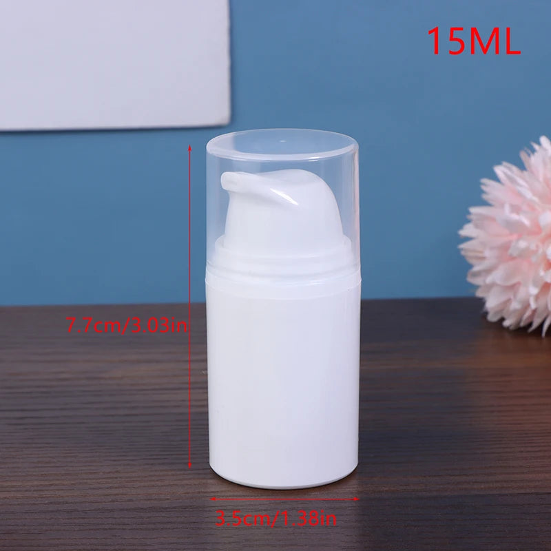 【MAX-22】15ml 30ml 50ml Plastic Bottles Cream Refillable White Airless Pump Emulsion Vacu detail view