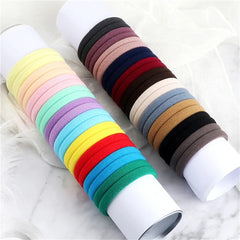51 Colors Basic Elastic Hair Band for Girls 20/30/50PCS 4cm Simple Solid Color Headband Women Hair A