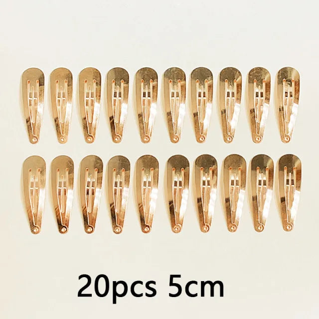 10/20/30PCS Women Basic Alloy Hairpin Silver Gold Waterdrop Shape Hair Clips Girls DI alternate view