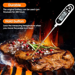 Stainless Steel Probe Food Thermometer | Pen Type Instant Read Thermometer for Milk, Cof detail view