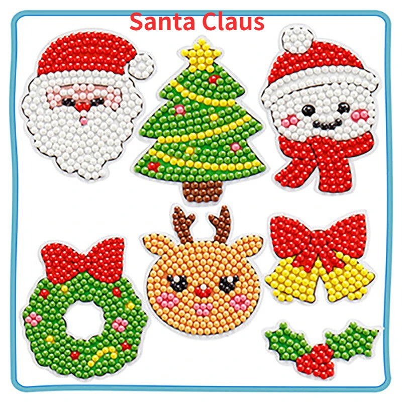 Child Diamond DIY Painting Sticker Set Toys Colorful Cartoon Sticker Handmade Arts Cra close-up view