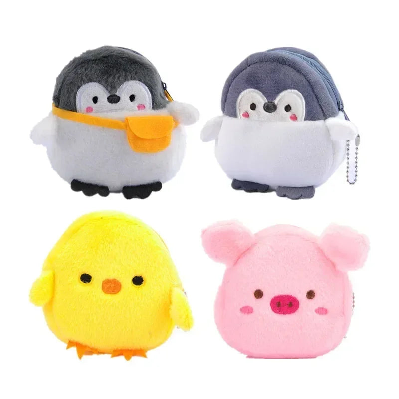 Cute Coin Purse with Keychain | Small Zipper Wallet for Change and Lipstick