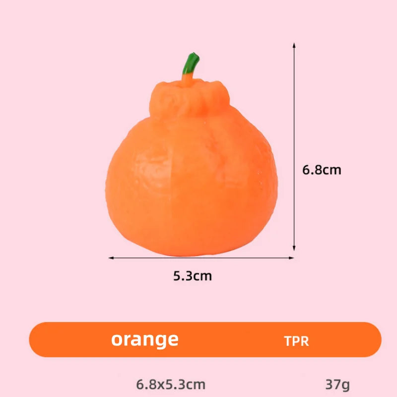 Dragon Fruit/Peach/Orange/Durian/Mango/Banana /Strawberry Squishy, Soft Squeeze Str additional angle