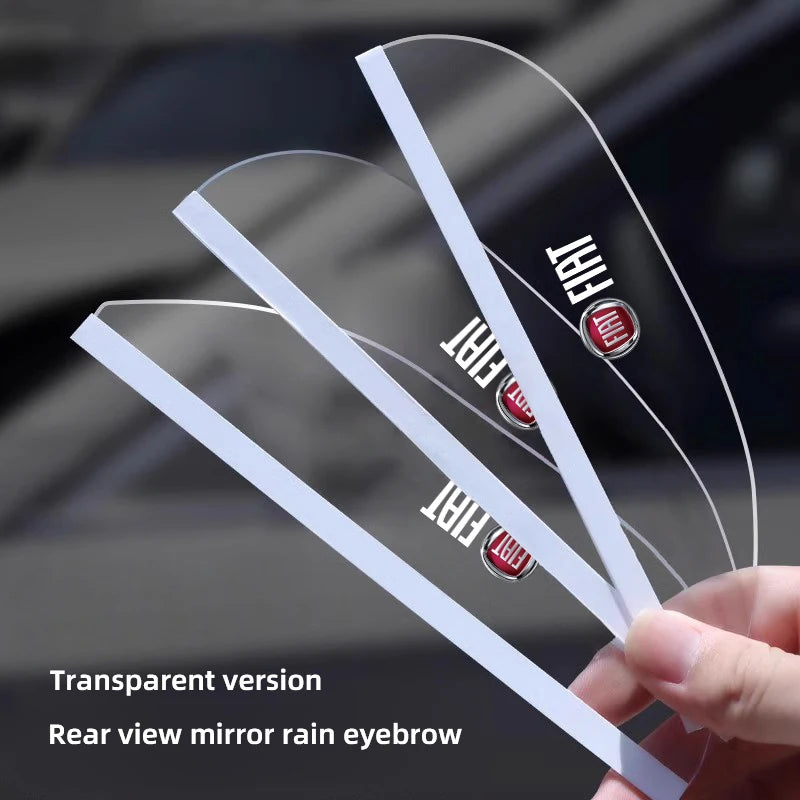 2Pcs Car Rearview Mirror Rain Shield Rain Eyebrow Cover for Fiat Abarth 500e Panda | Tra detail view