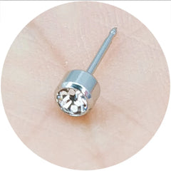 10pairs Colorful Rhinestone Earrings Set Simple Style Stainless Steel Body Ear Jewelr alternate view